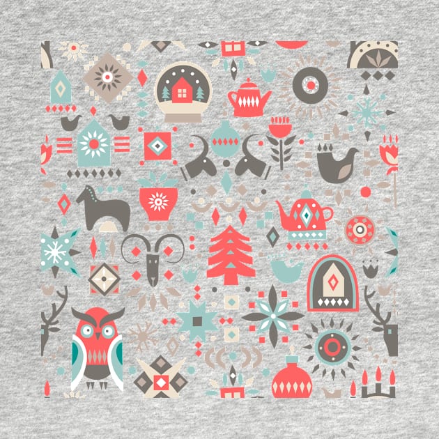 Slavic Folk Pattern Christmas by SybaDesign